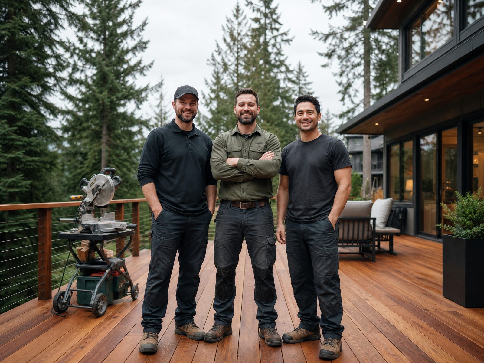 The DeckMasters crew on a project in the Seattle area